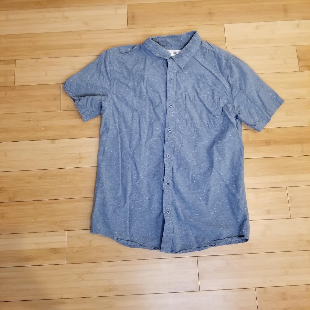 On the Byas Blue Speckled Mens SS Shirt